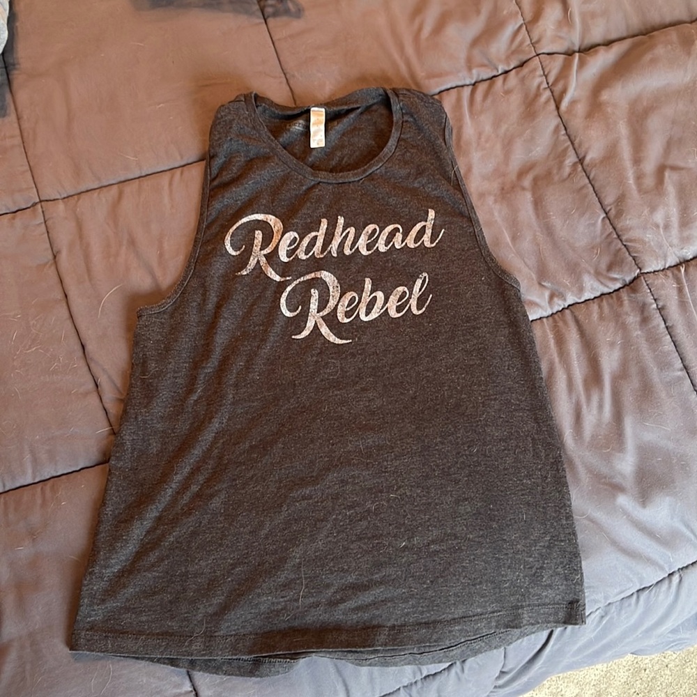 Iicense to boot redhead rebel tank top